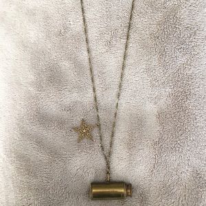 Functional mini telescope necklace